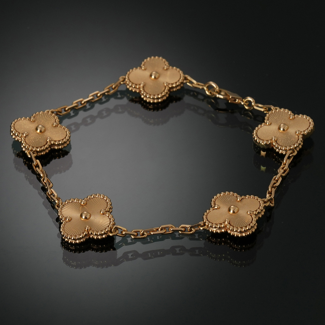 Van Cleef & Arpels(USED)반클리프앤아펠 빈티지 알함브라 기요세 5P 브레이슬릿